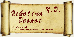 Nikolina Despot vizit kartica
